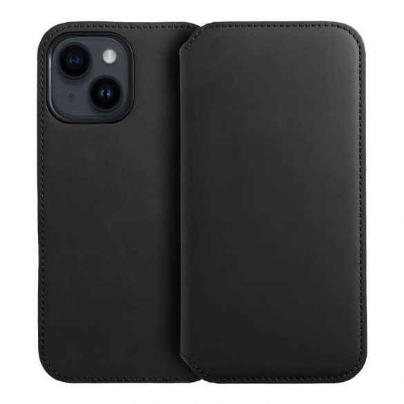 DUAL POCKET Husă carte pentru IPHONE 16 neagră