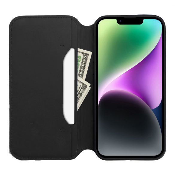 DUAL POCKET Husă carte pentru IPHONE 16 neagră