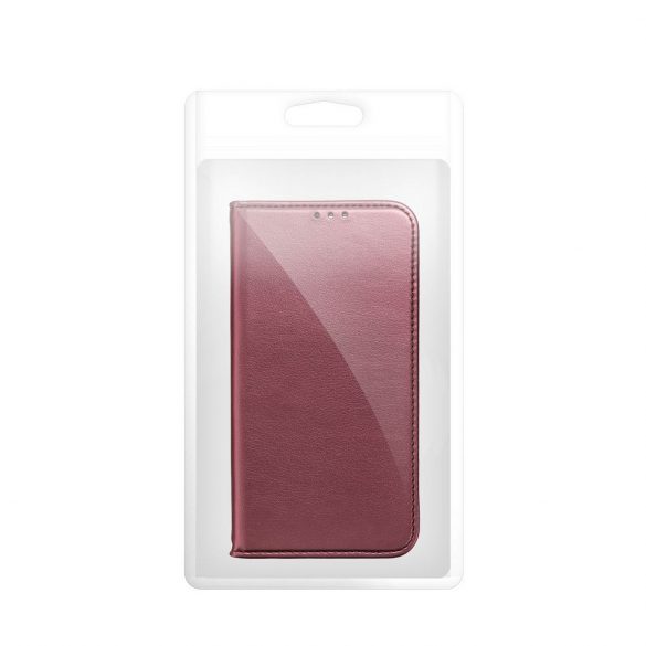 Husă carte Smart Magneto pentru IPHONE 16 burgundy