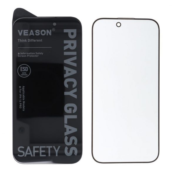 6D Pro Veason Privacy Glass - pentru Iphone 16 Pro Max negru