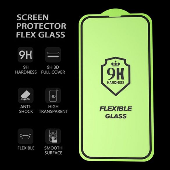 Bestsuit Flexible Hybrid Glass 5D pentru Apple iPhone 16 negru