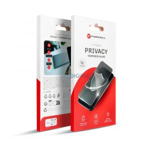 Forcell Privacy Glass anti-reflexie din sticlă temperată cu finisaj negru iPhone 13 Pro/14