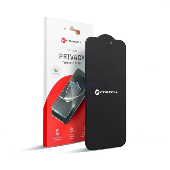 Forcell Privacy Glass anti-reflexie din sticlă temperată cu finisaj negru iPhone 13 Pro/14