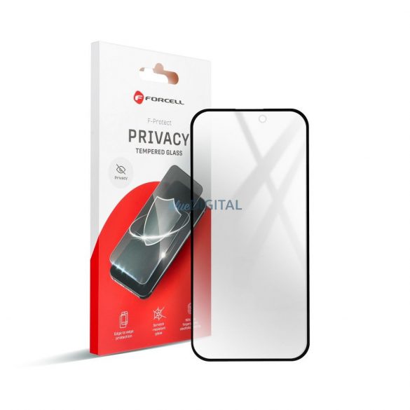 Forcell Privacy Glass sticlă temperată anti-reflexivă cu finisaj negru pentru iPhone 12/12 Pro