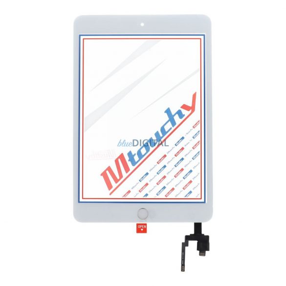 MUSTTBY ecran tactil + bandă adezivă + buton home iPad Mini 3 - alb