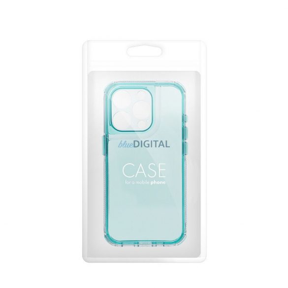 Carcasă MATRIX CLEAR pentru iPhone 14 - albastru turcoaz