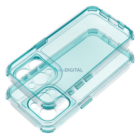 Carcasă MATRIX CLEAR pentru iPhone 14 Pro - albastru turcoaz