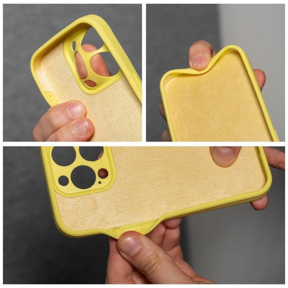 Husa SILICON 2mm pentru IPHONE 16 Plus lemon