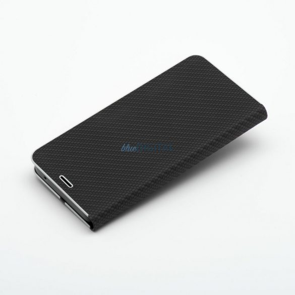 LUNA carcasă de carte din fibră de carbon Samsung Galaxy S24 FE - negru