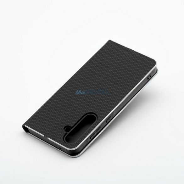 LUNA carcasă de carte din fibră de carbon Samsung Galaxy S24 FE - negru