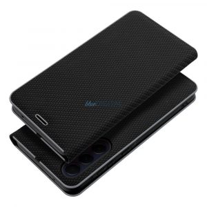 LUNA carcasă de carte din fibră de carbon Samsung Galaxy A16 5G - negru