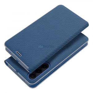 LUNA carcasă de carte din fibră de carbon Samsung Galaxy A16 5G - albastru