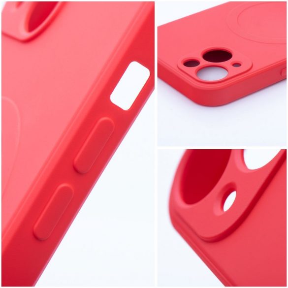 Husa SILICONE MAG COVER compatibila cu MagSafe pentru IPHONE 16 Plus rosie