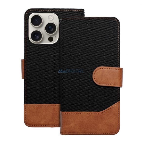 JEANS carcasă de carte iPhone 7/8/SE 2020/SE 2022 - negru