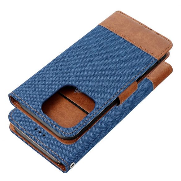 JEANS carcasă de carte iPhone 16 Plus - albastru