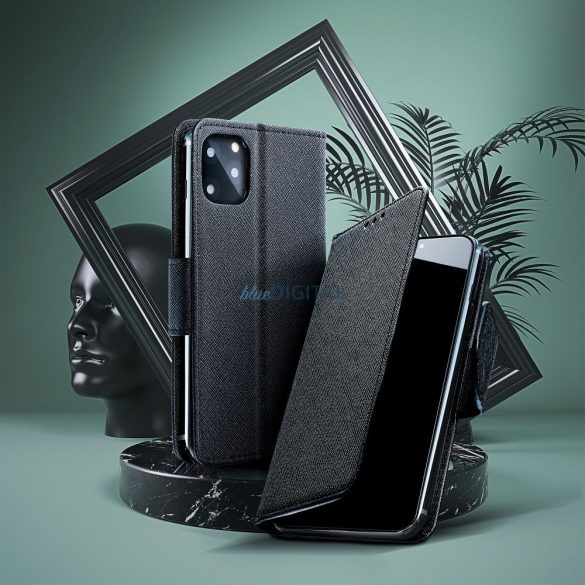 Husă de carte FANCY Motorola Moto G75 - negru