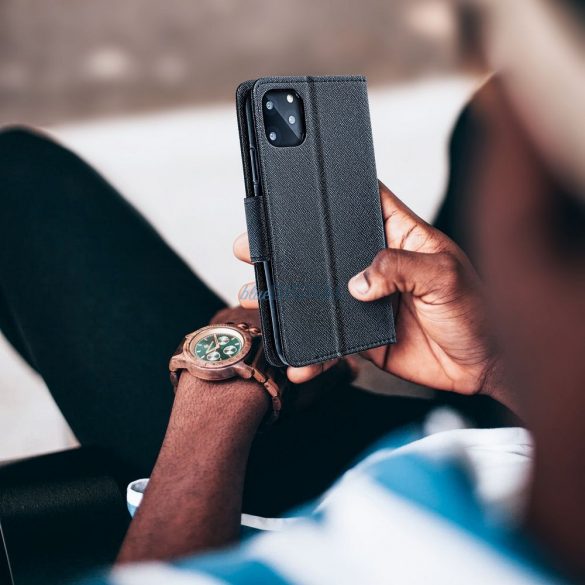 Husă de carte FANCY Motorola Moto G75 - negru