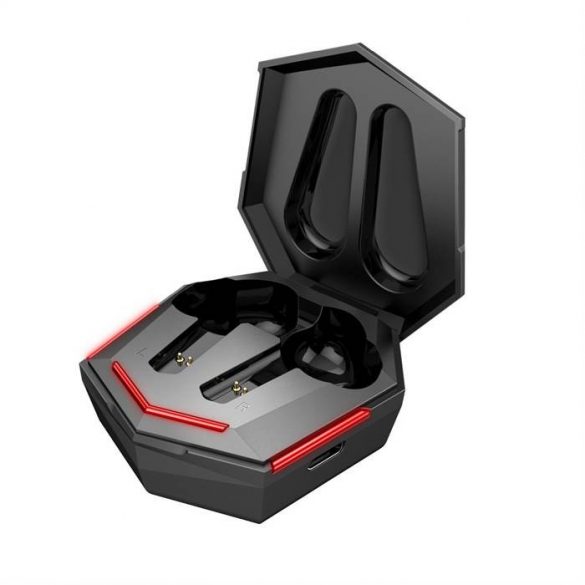 Căști Bluetooth TWS ART AP-TW-G10 GAMING cu microfon și stație de andocare cu tip C negru