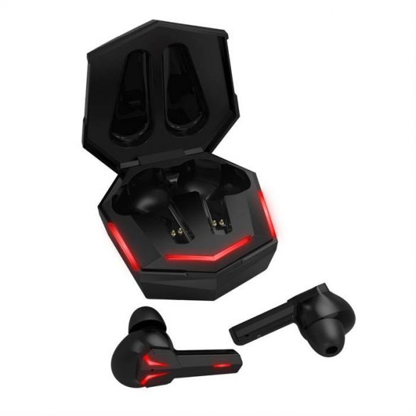 Căști Bluetooth TWS ART AP-TW-G10 GAMING cu microfon și stație de andocare cu tip C negru