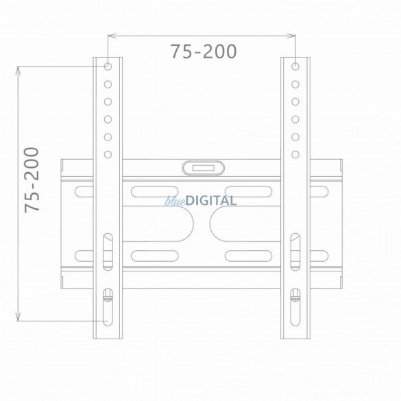 Suport TV LED / LCD 14 - 43″ 25KG nereglabil CV-20 negru