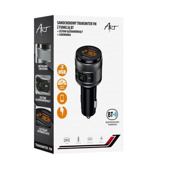 Transmițător FM MP3 bluetooth 5.0 + 2xUSB A QC3.0 ART FM-57