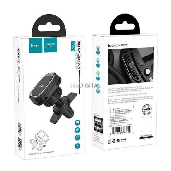 HOCO suport auto magnetic pentru gura de aer CA52 negru