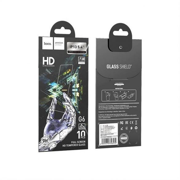 HOCO Sticla securizata instantanee Full screen HD (SET 10in1) - MULTIPACK pentru Iphone 13 mini ( 5,4" ) G6