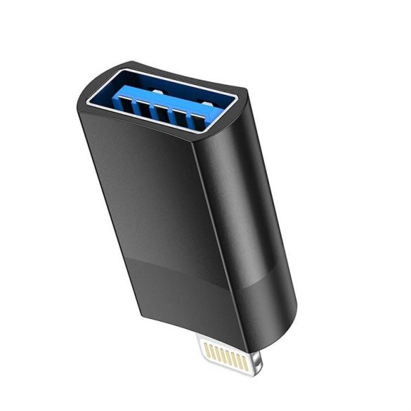 Adaptor HOCO OTG de la USB A (femă) la Lightning 8-pini UA17 negru