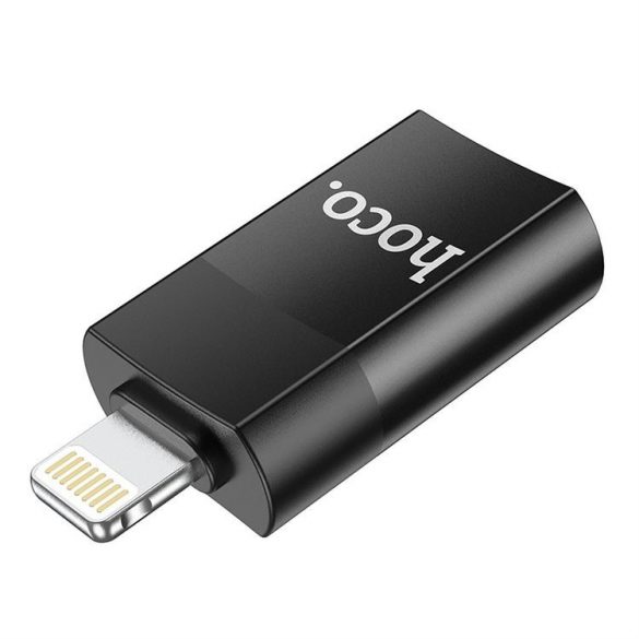 Adaptor HOCO OTG de la USB A (femă) la Lightning 8-pini UA17 negru