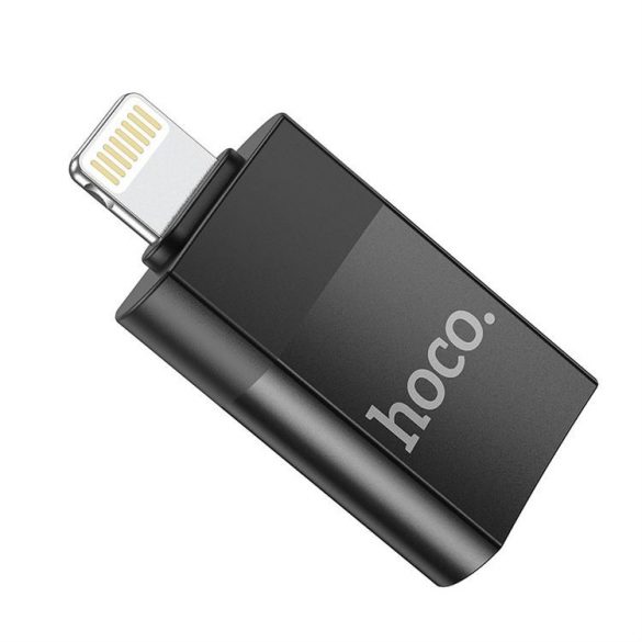 Adaptor HOCO OTG de la USB A (femă) la Lightning 8-pini UA17 negru