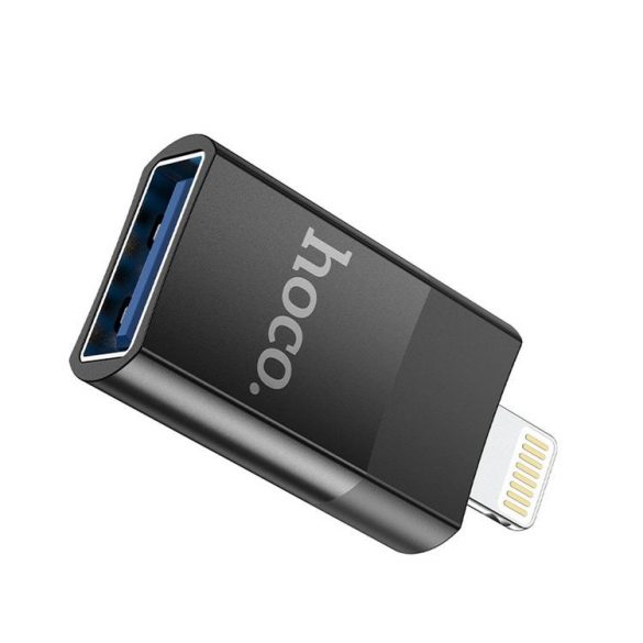 Adaptor HOCO OTG de la USB A (femă) la Lightning 8-pini UA17 negru