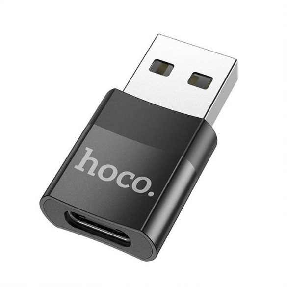 Adaptor HOCO OTG de la USB A (femă) la tip C UA17 negru