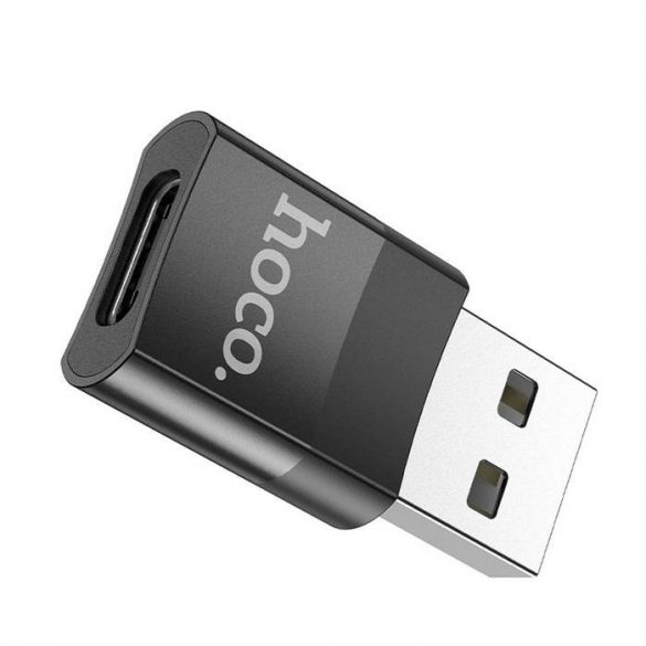 Adaptor HOCO OTG de la USB A (femă) la tip C UA17 negru