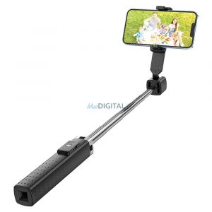 HOCO selfie stick fourpod cu telecomandă bluetooth Wave K18 negru