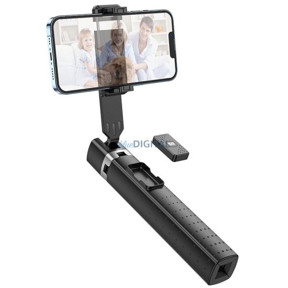 HOCO selfie stick fourpod cu telecomandă bluetooth Wave K18 negru