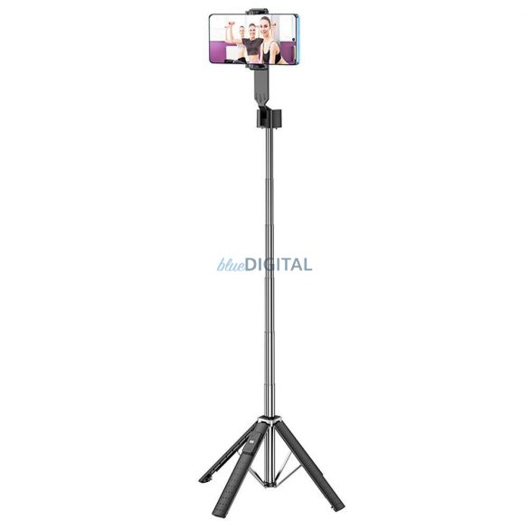 HOCO selfie stick fourpod cu telecomandă bluetooth Wave K18 negru