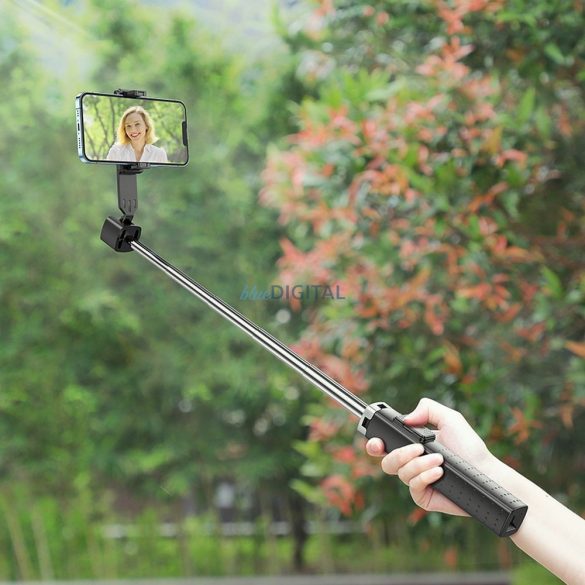 HOCO selfie stick fourpod cu telecomandă bluetooth Wave K18 negru