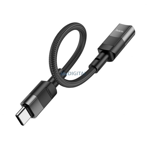 HOCO adaptor Tip C (masculin) la iPhone Lightning 8-pin (feminin) U107 10cm negru