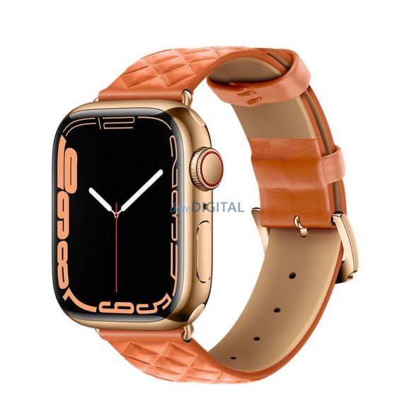 Curea HOCO pentru Apple Watch 38/40/41mm Piele eleganta WA18 portocaliu