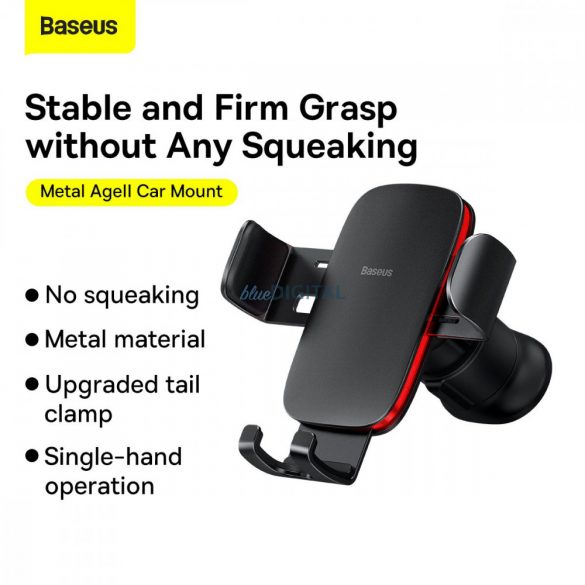 Suport auto BASEUS Metal Age II Gravity Car Mount Black SUJS000001