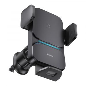 BASEUS suport auto cu încărcare wireless automată 15W Wisdom negru CGZX000001