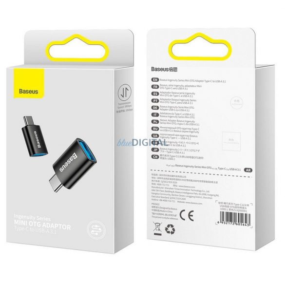 Baseus ZJJQ000001 Adaptor Type-C - USB-A - negru