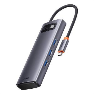 BASEUS HUB Multifuncțional 6in1 de tip C la 3x USB3.0 / PD / SD/TF gri WKWG030213/BS-OH042