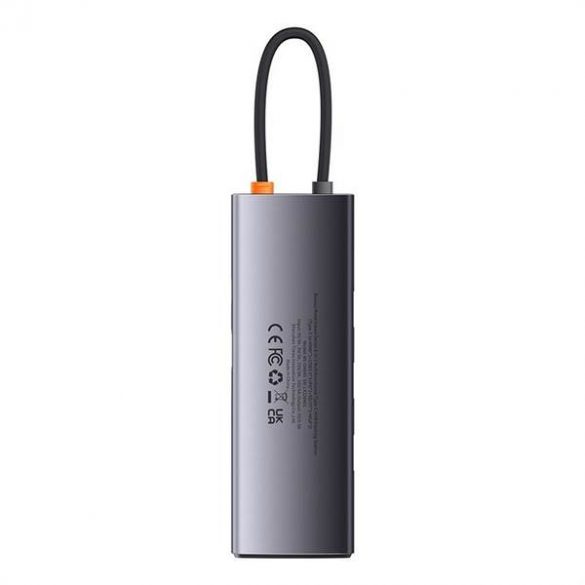 BASEUS HUB Multifuncțional 8in1 de tip C la 3x USB3.0 / PD / HDMI / VGA / SD/TF gri WKWG040113/BS-OH045