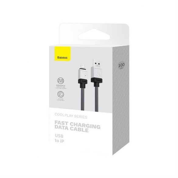 Cablu BASEUS USB la Apple Lightning 8-pini CoolPlay 2,4A 2m negru CAKW000501