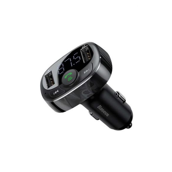 BASEUS Transmițător FM Bluetooth MP3cu încărcător auto USB + Typ C 36W S-09A negru CCMT000001