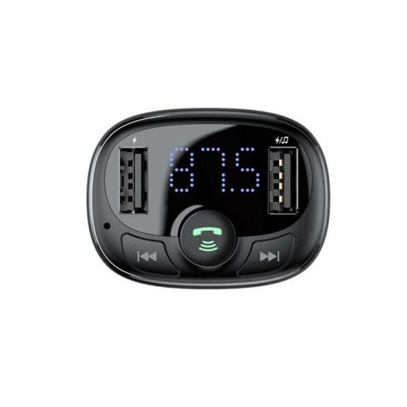 BASEUS Transmițător FM Bluetooth MP3cu încărcător auto USB + Typ C 36W S-09A negru CCMT000001