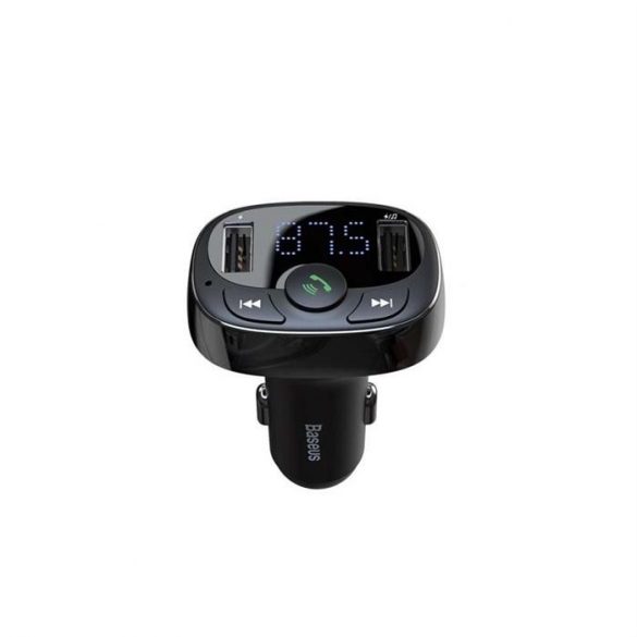 BASEUS Transmițător FM Bluetooth MP3cu încărcător auto USB + Typ C 36W S-09A negru CCMT000001