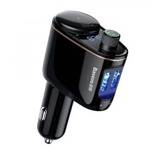 BASEUS Transmițător FM Bluetooth MP3 cu încărcător auto 2 x USB S-06 negru CCHC000001