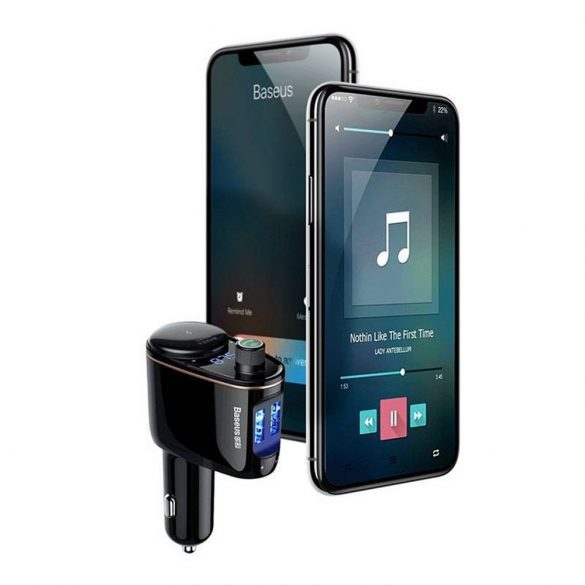 BASEUS Transmițător FM Bluetooth MP3 cu încărcător auto 2 x USB S-06 negru CCHC000001